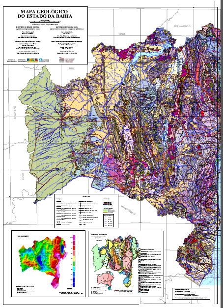 mapa geologico da Bahia
